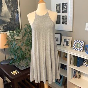 H&M Gray Jersey High Neck Swing Dress XS Lounge